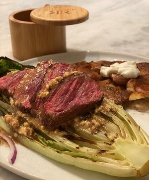 Grilled Filet with Mack's famous blue cheese dressing